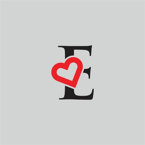 e heart tattoo|Beautiful Tattoo Designs for the Letter E with a Heart